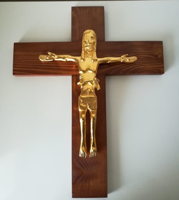 Crucifijo de madera 25x13,5cm (pared) - Recuerdos Panem