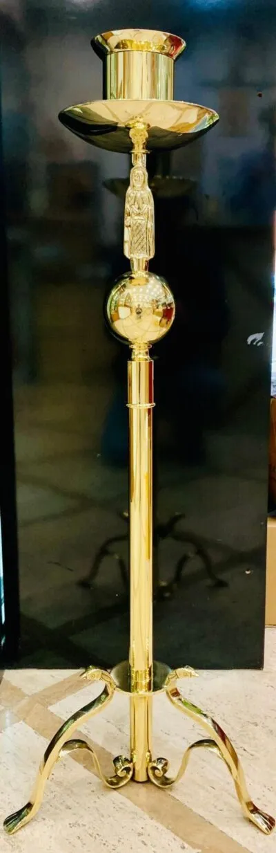 Porta cirio Dorado "Virgen" - Imagen 3