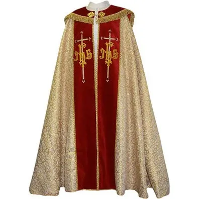 Capa Pluvial Procesión en tela brocada y terciopelo