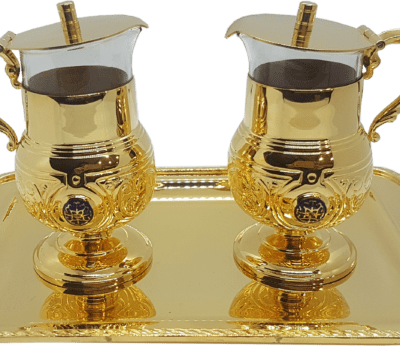 Vinajeras Cinceladas con Esmalte