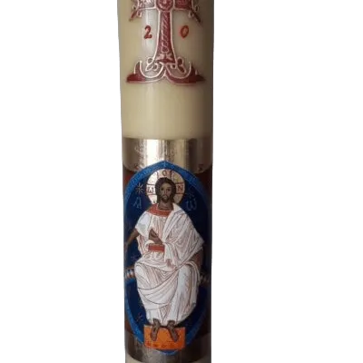 cirio pascual pintado a mano