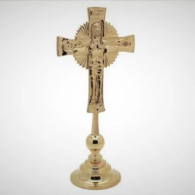 Cruz Gloriosa con pie Dorada