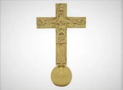 Cruz Itinerante con bola Dorada