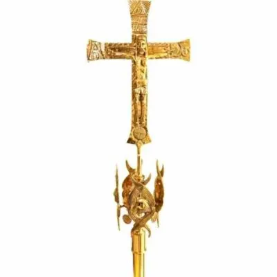 Cruz Alzada Merkaba Oro