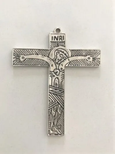 Cruz en plata "Familias en Misión"