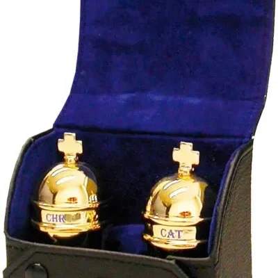 Dos crismeras baño de oro mod 2