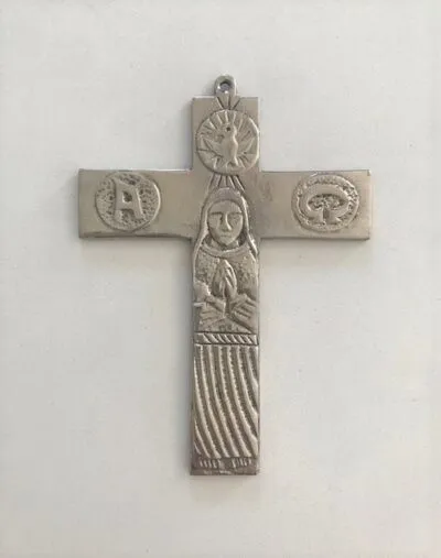 Cruz en plata "Itinerante" - Imagen 2