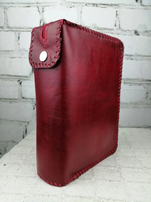 Funda de cremallera roja lisa