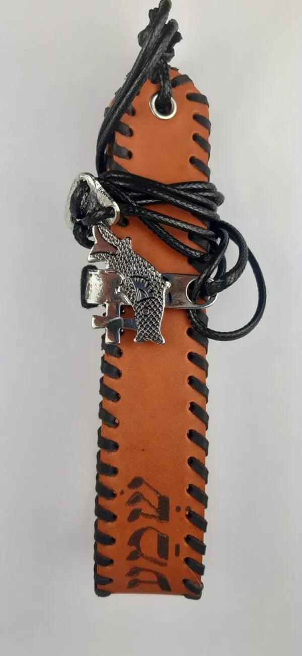 Colgador cuero COSIDO A MANO.MODELO 4 - Imagen 3