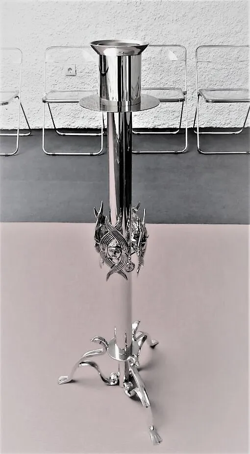 Porta cirio Merkaba Plateado - Imagen 2