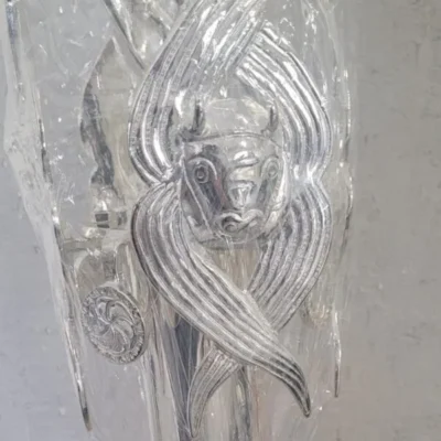 Porta cirio Merkaba Plateado