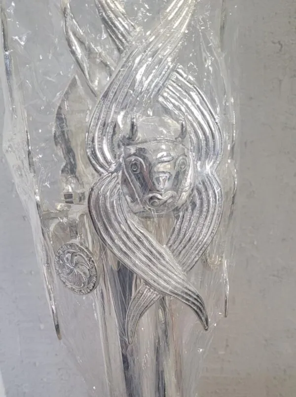 Porta cirio Merkaba Plateado