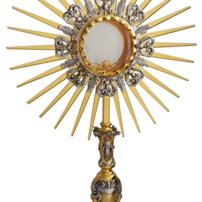 Custodia de metal dorado con viril