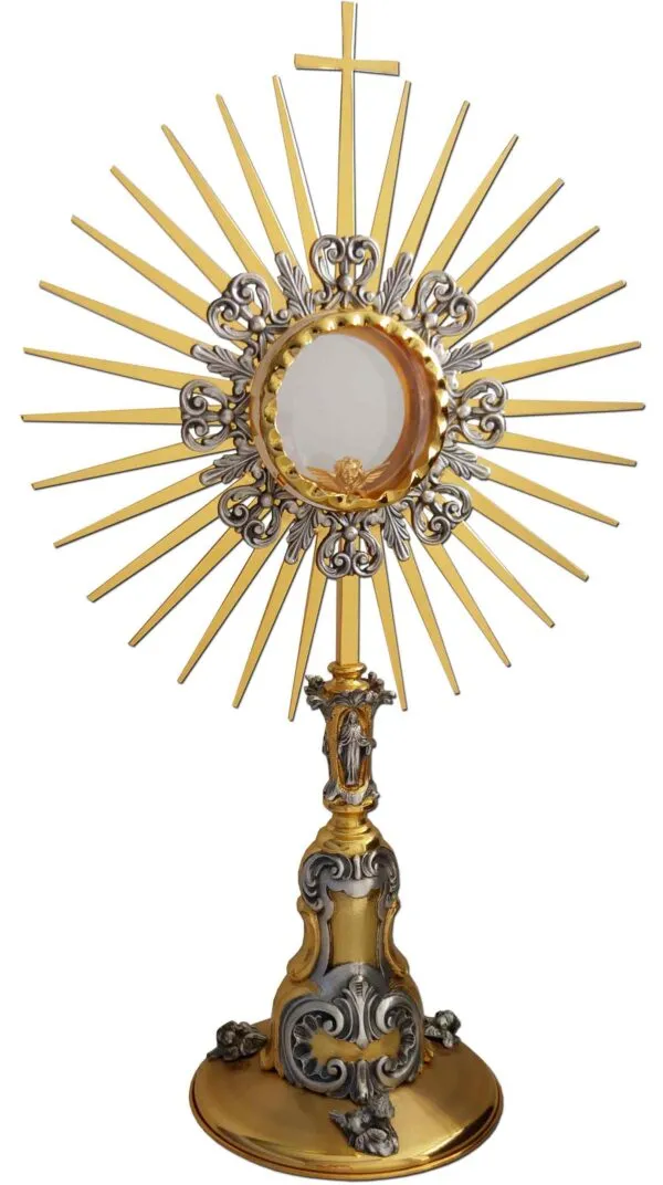 Custodia de metal dorado con viril